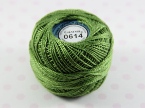 Пряжа Ирис 100% хлопок 10г 82м №0614 оливковый