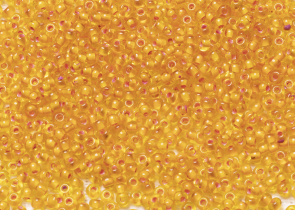 Бисер Чехия круглый 10/0 50г 81391 прозрачный желтый со светло-оранжевым прокрасом блестящий