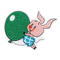 Кристальная ( алмазная) мозаика  " ФРЕЯ" CMF- ALVM- 099 магнит " Пятачок" 9. 5 х 7. 5 см