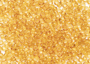 Бисер Чехия круглый 08/0 50 г 10050h прозрачный янтарный квадратное отверстие