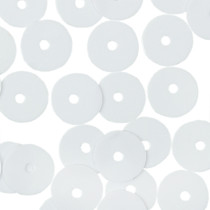 Пайетки " Zlatka" россыпью ZF- 25 6 мм 10 г №001 белый