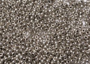 Бисер Чехия круглый 10/0 500г 18542 терра металлик светло-серый