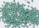 Бисер Япония круглый 11/0 10 г PF0561F зеленый изумруд, гальванизированный