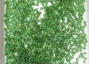 Бисер Япония круглый 11/0 10г 0167B зелёная трава, радужный прозрачный