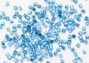Бисер Чехия рубка 10/0 50г 67150 прозрачный насыщенный голубой с серебряным прокрасом